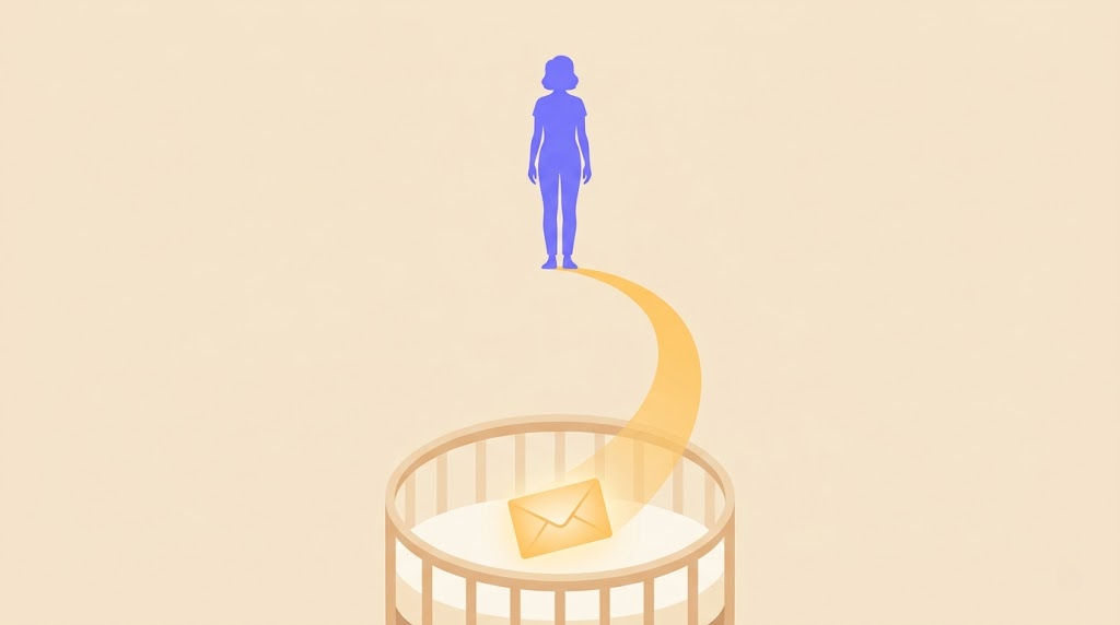 A message recorded before a child was born, arriving when they are ready to hear it
